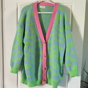 Listicle oversized printed cardigan